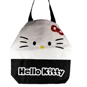 NWOT Hello Kitty Canvas Reusable Tote Bag Black an